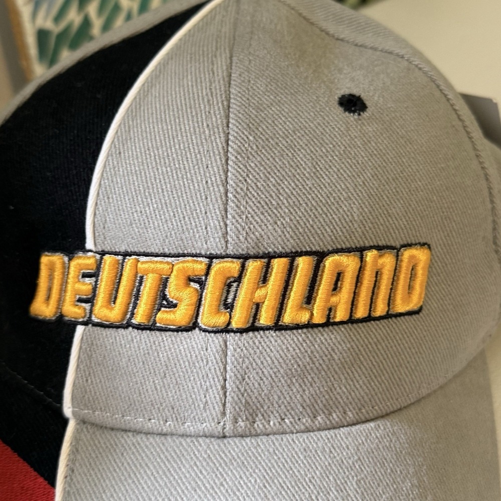 Germany Hat Deutschland Adjustable Baseball Cap Gray Flag Embroidered NWT - Picture 7 of 7
